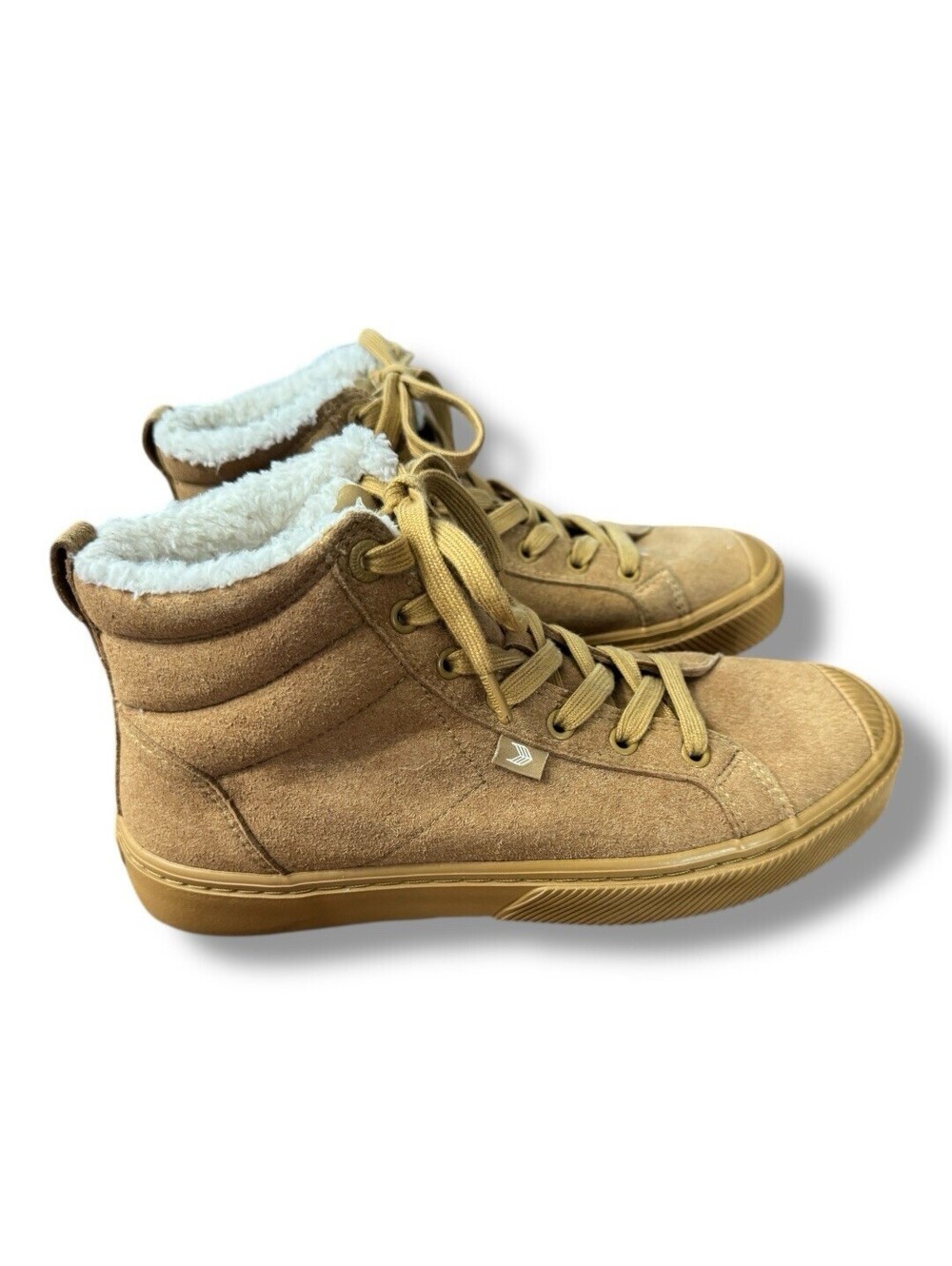 Cariuma OCA High Top Suede Sneaker Camel Lined Men’s Sz 6.5 / Women’s Sz 8